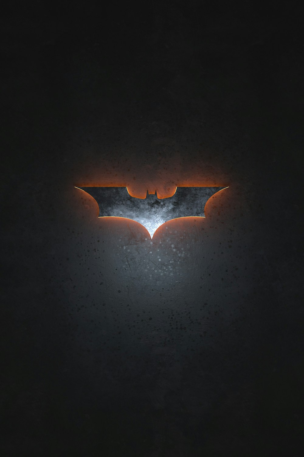 the dark knight logo on a dark background