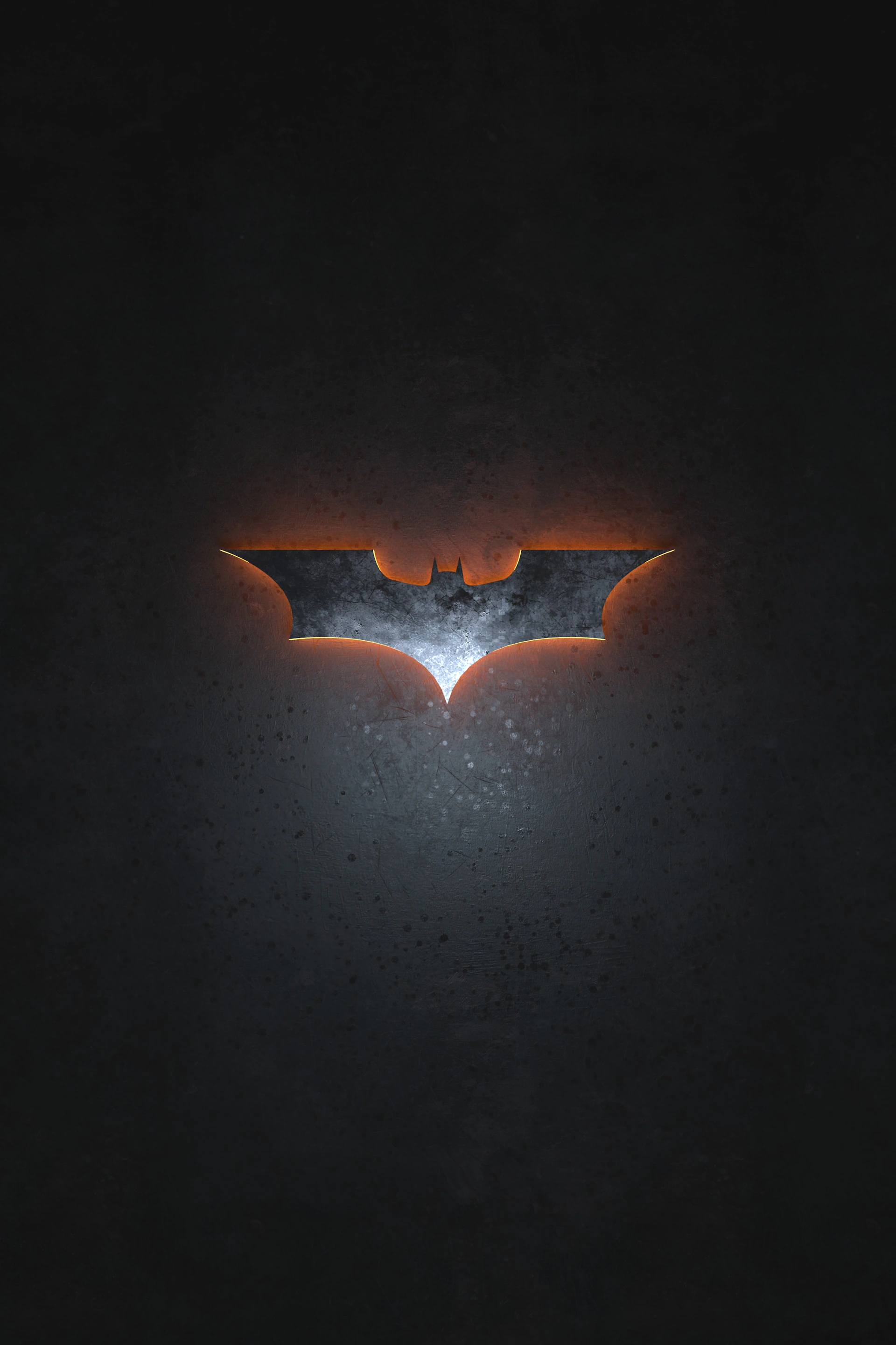 the dark knight logo on a dark background