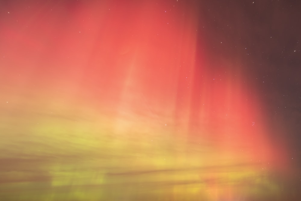 the aurora bore is visible in the night sky