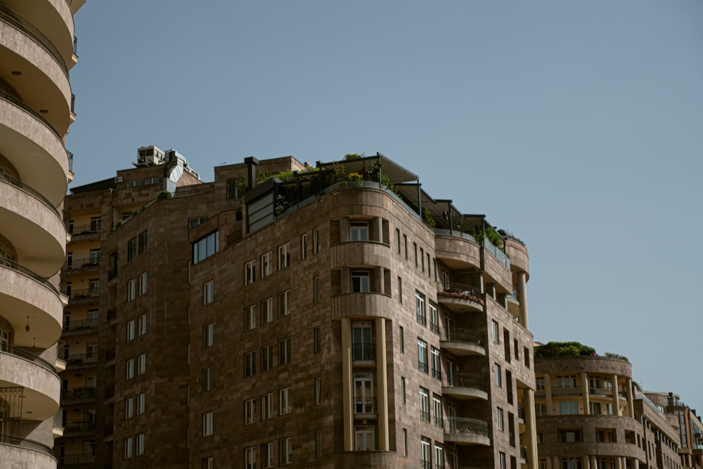 a very tall building with lots of windows