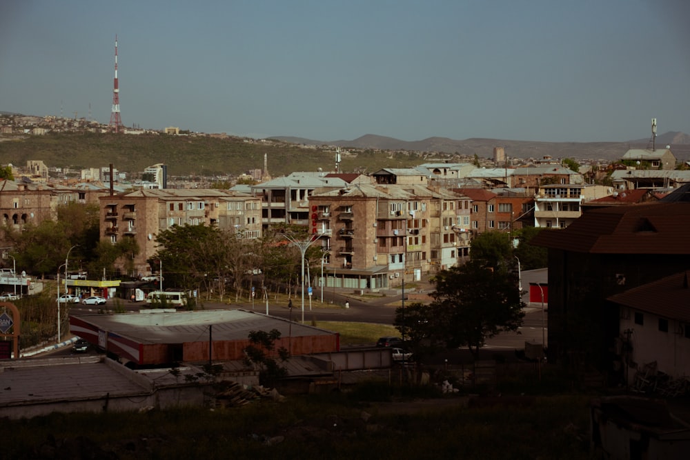 a view of a city from a distance