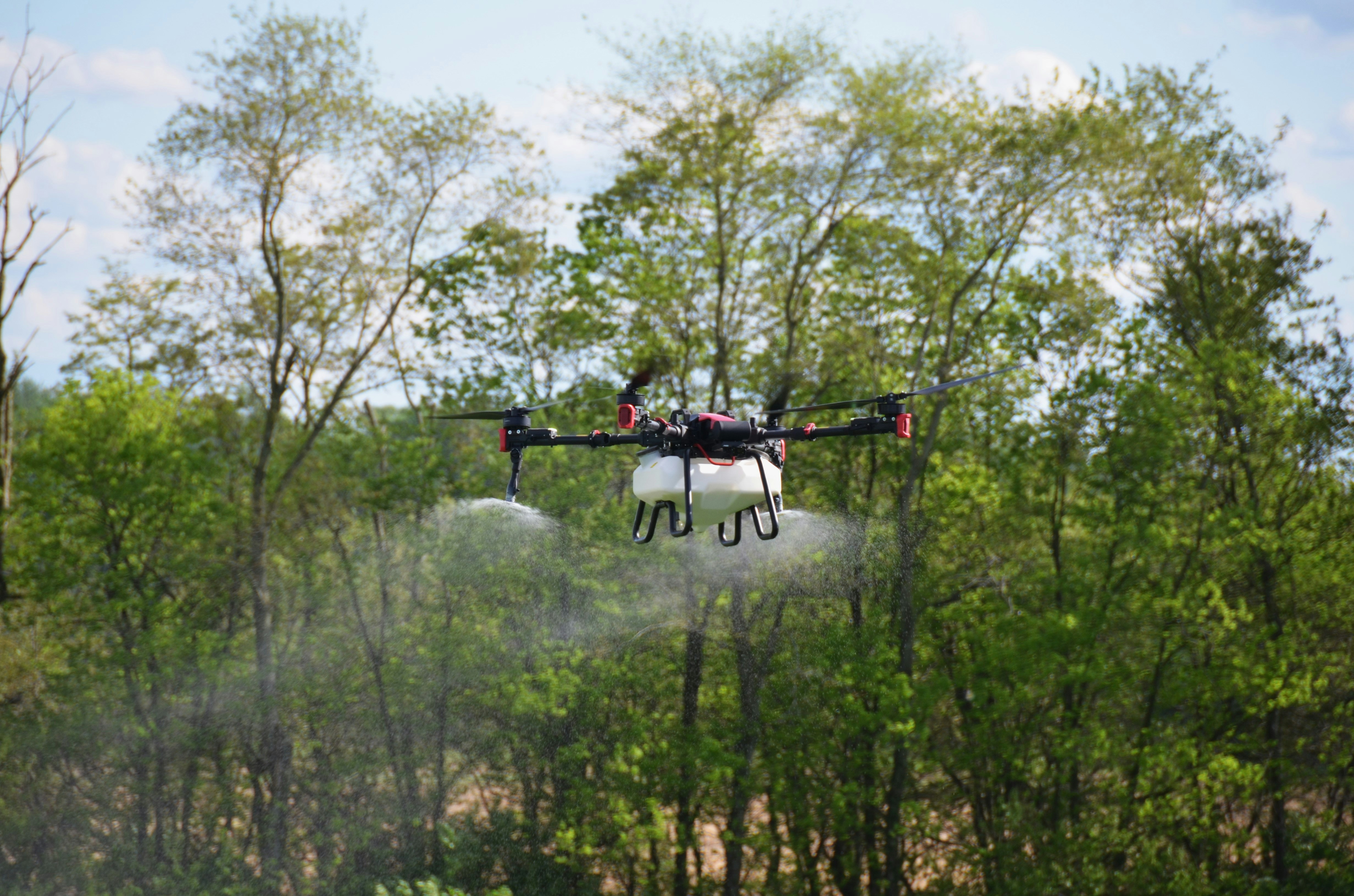 Future of Farming: Drone Spraying field