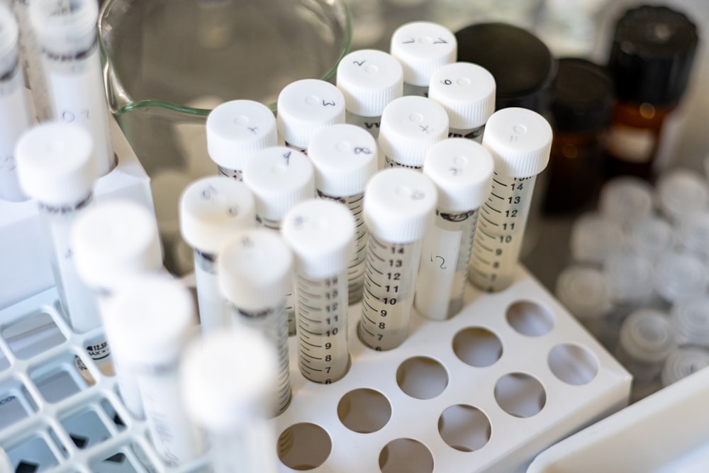 a group of medical tubes sitting on top of a table