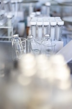 a bunch of bottles that are sitting on a table