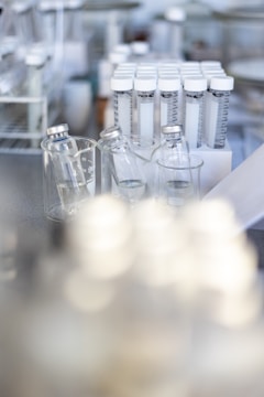 a bunch of bottles that are sitting on a table