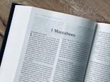 a close up of a book on a table
