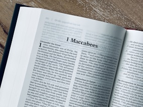 a close up of a book on a table