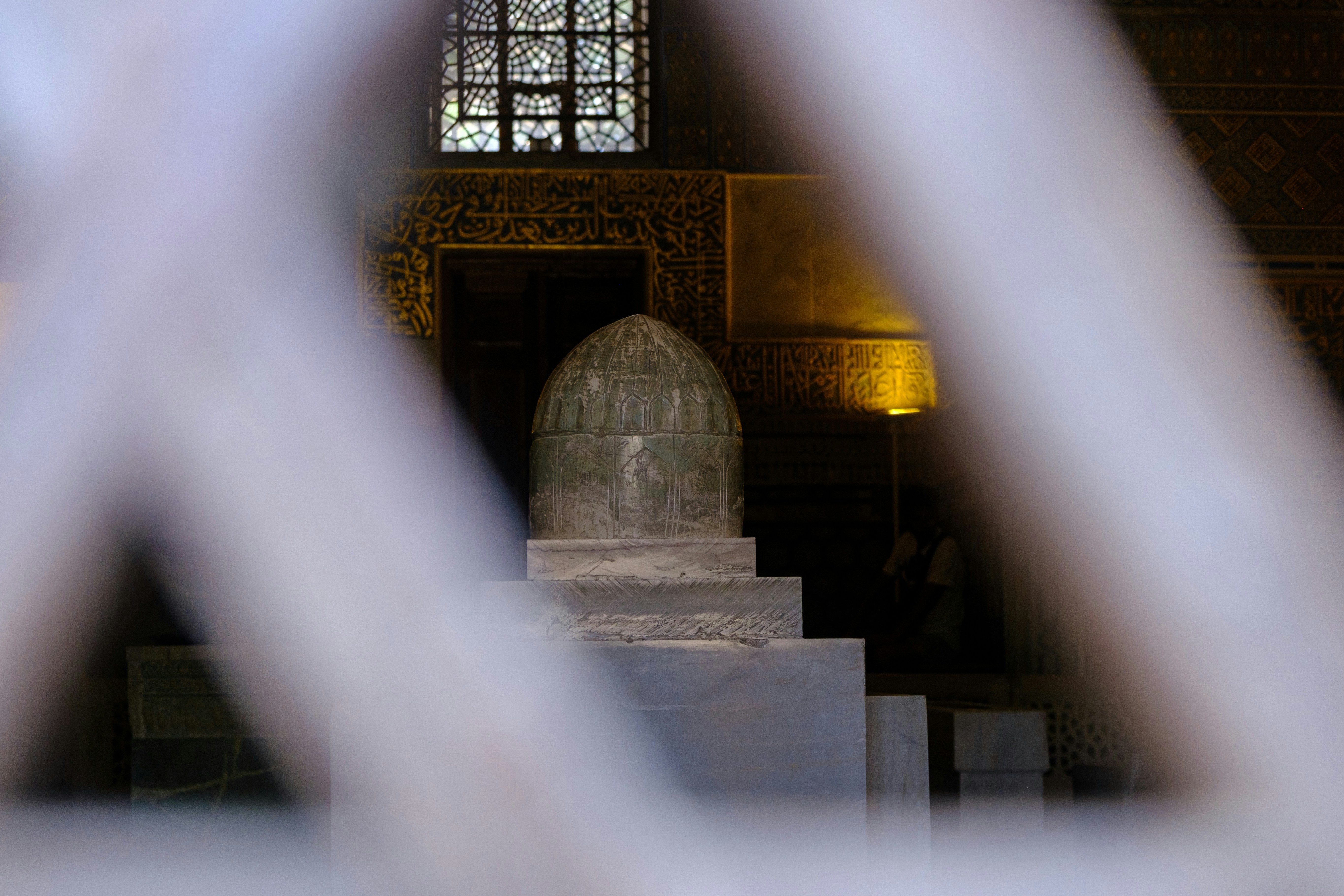 a view through a window of a building