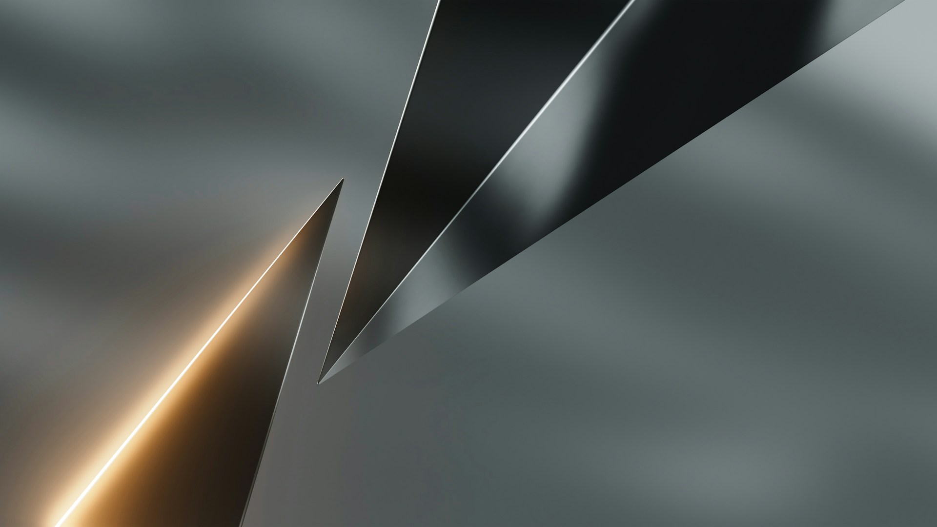 a black and gold abstract background with a light at the end