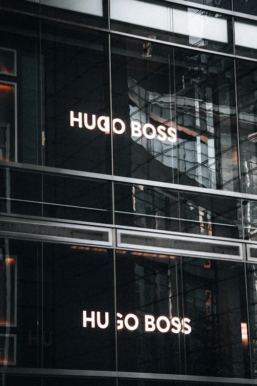 a building that has a sign on the side of it