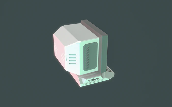 Monitor displaying automotive part CAD geometry