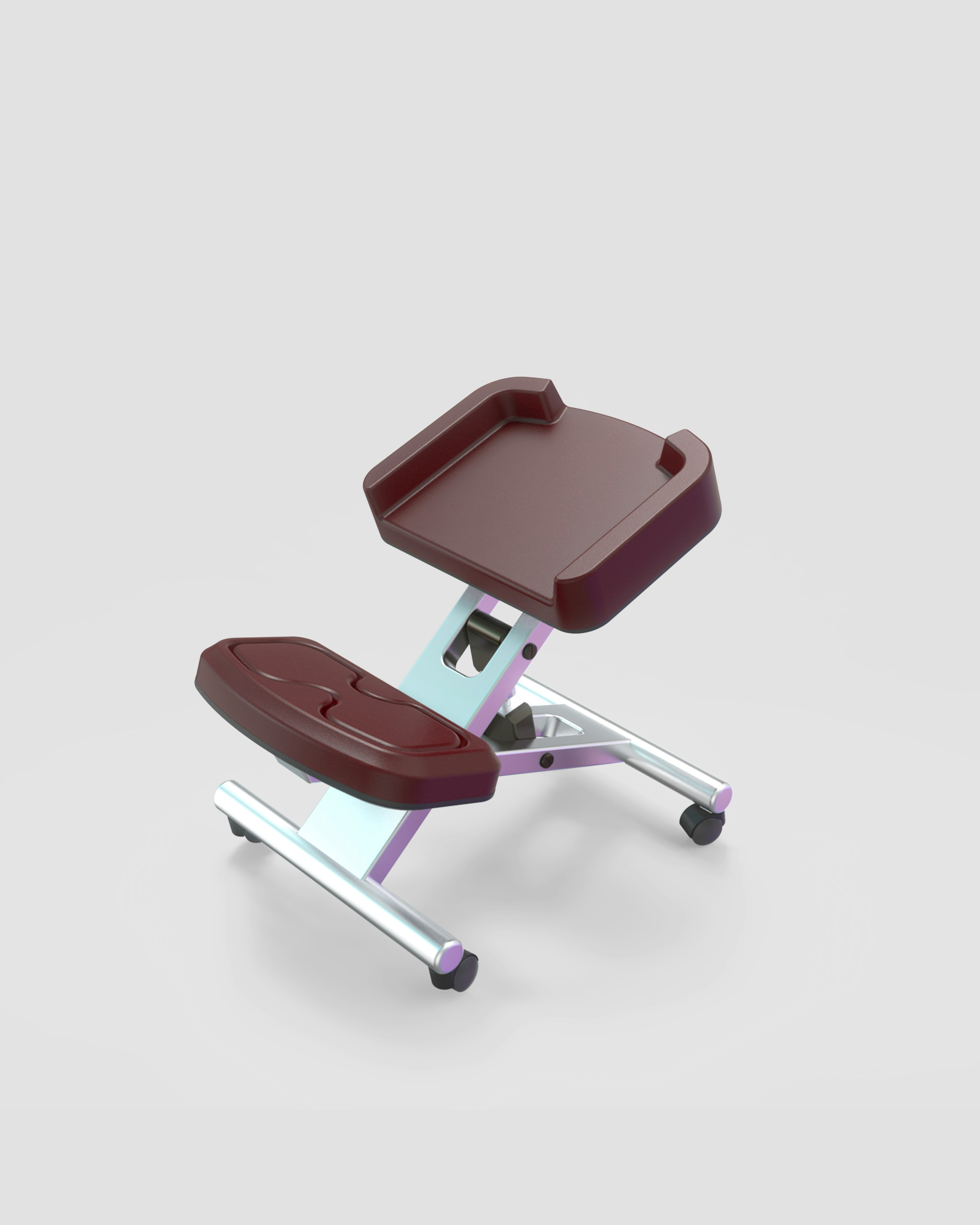 a chair with a tray on top of it