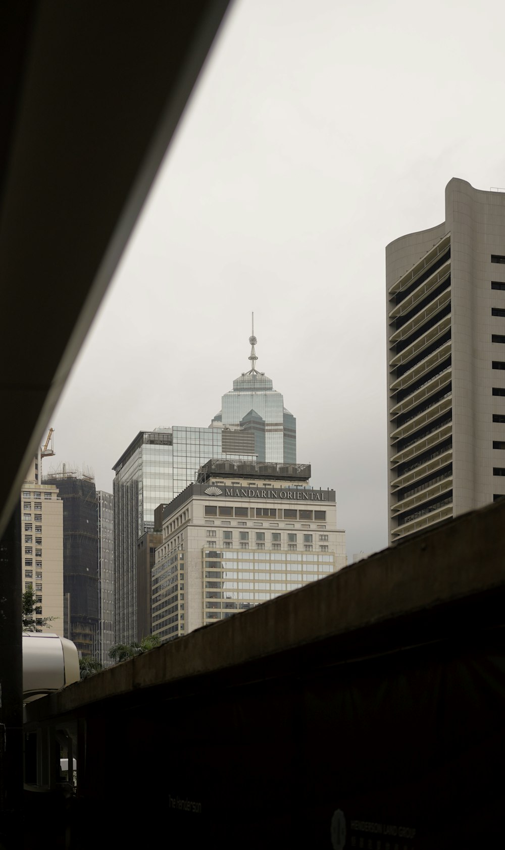 a view of a city with tall buildings