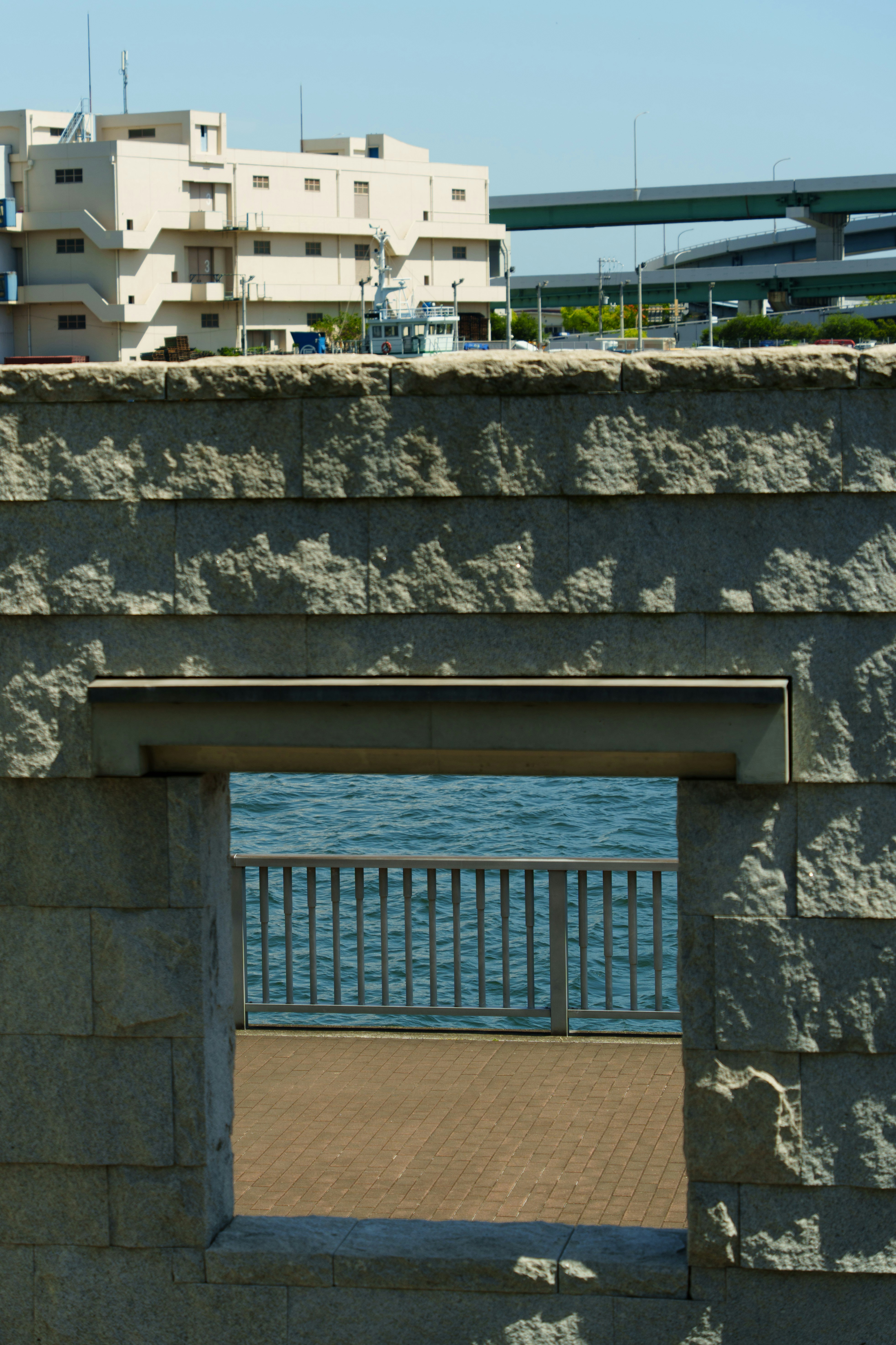 a view of a body of water through a window