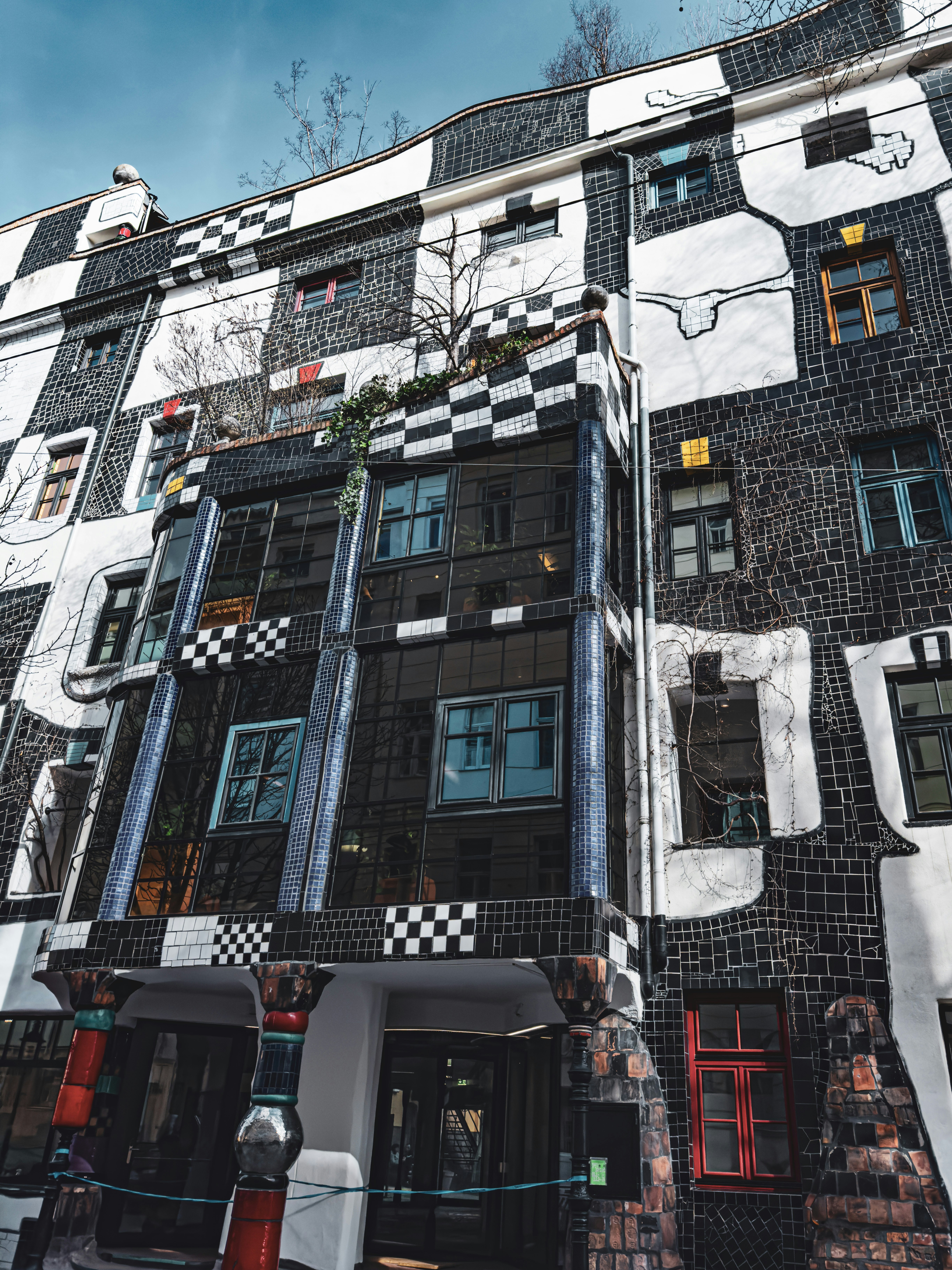 a tall building with a lot of windows