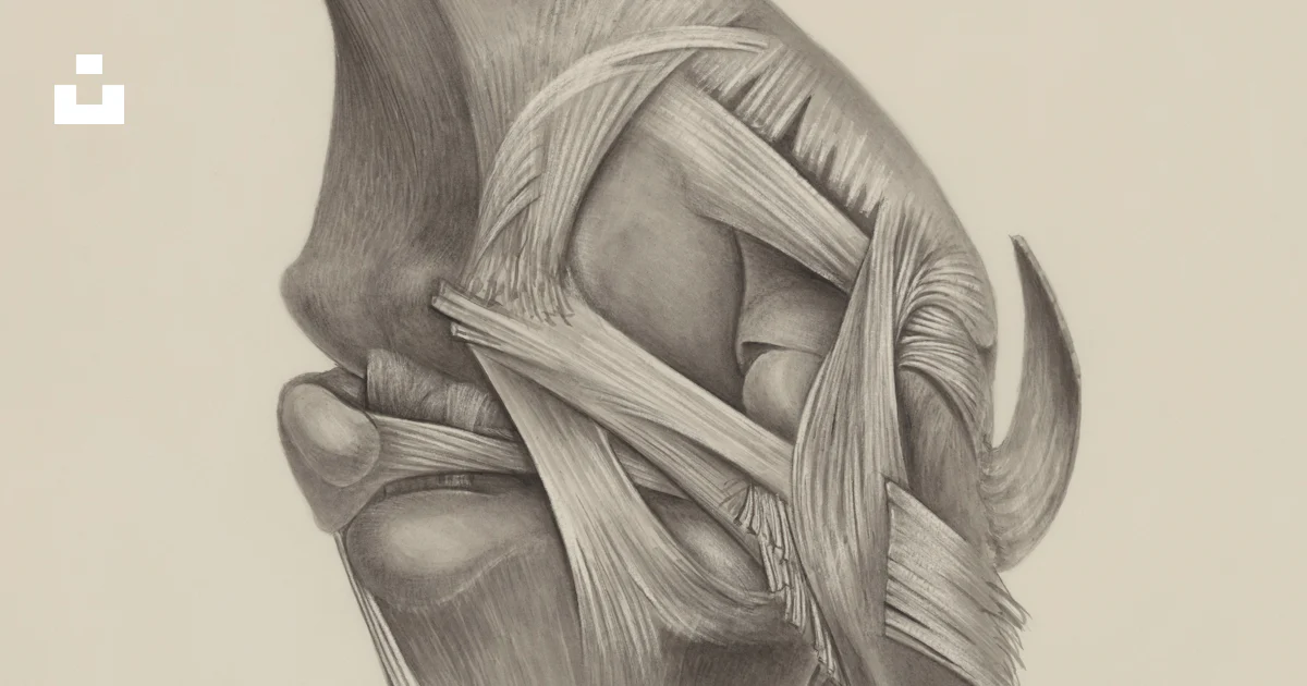 Joint Draw A pencil drawing of a knee joint photo – Free Human anatomy Image on ...