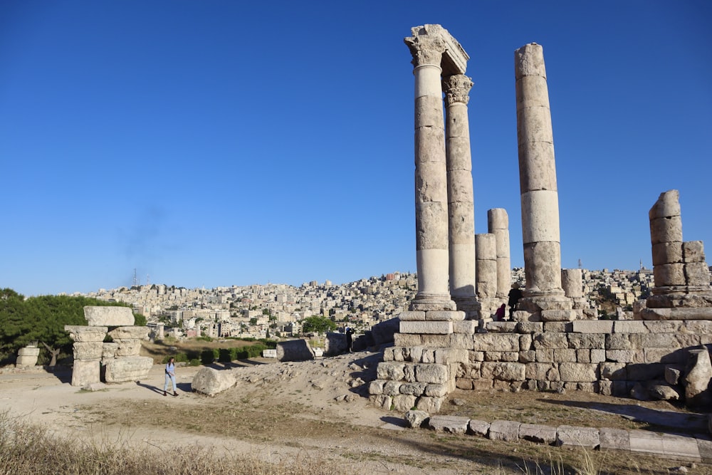 the ruins of the ancient city of palmyran