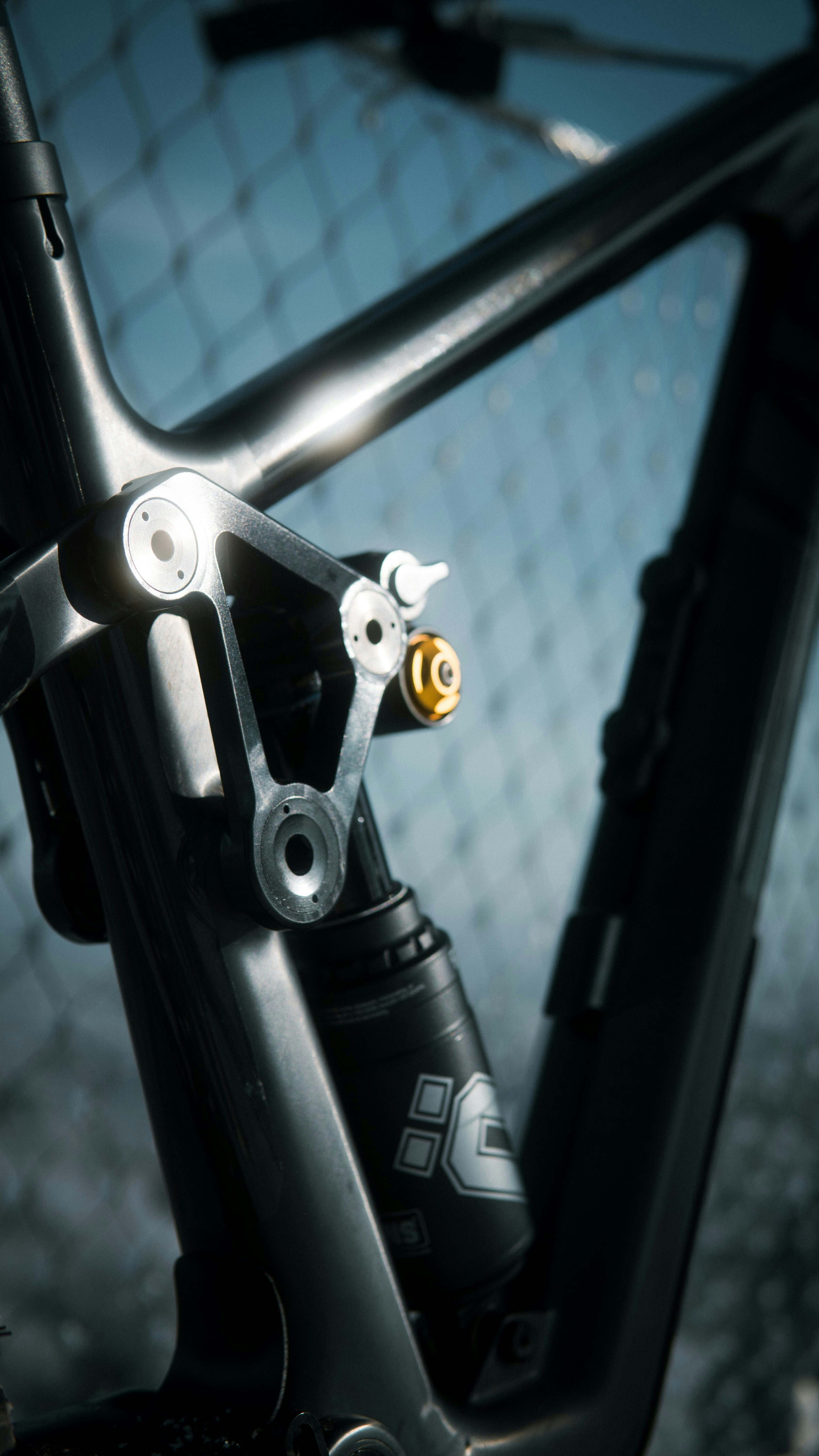 a close up of a bike with a chain on it