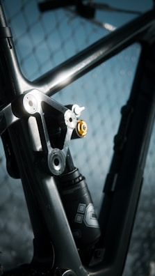 a close up of a bike with a chain on it