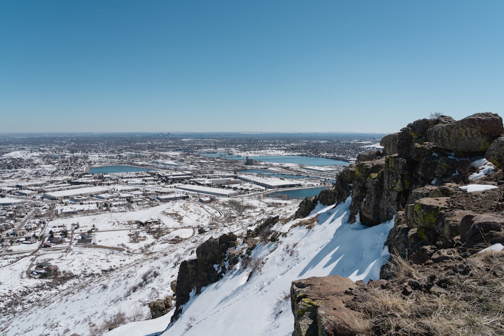 a view of a city from the top of a mountain