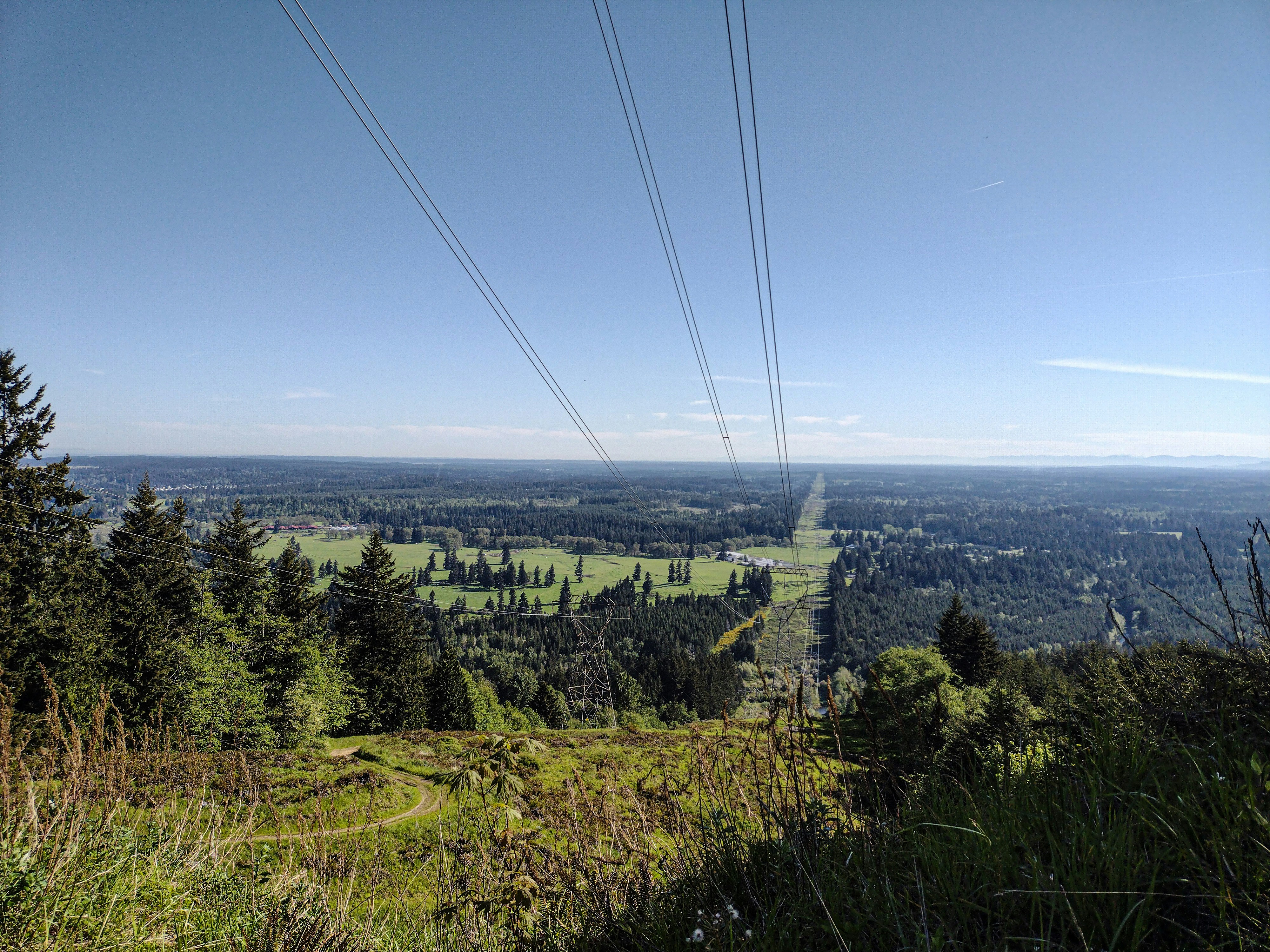 a view of a valley from a hill