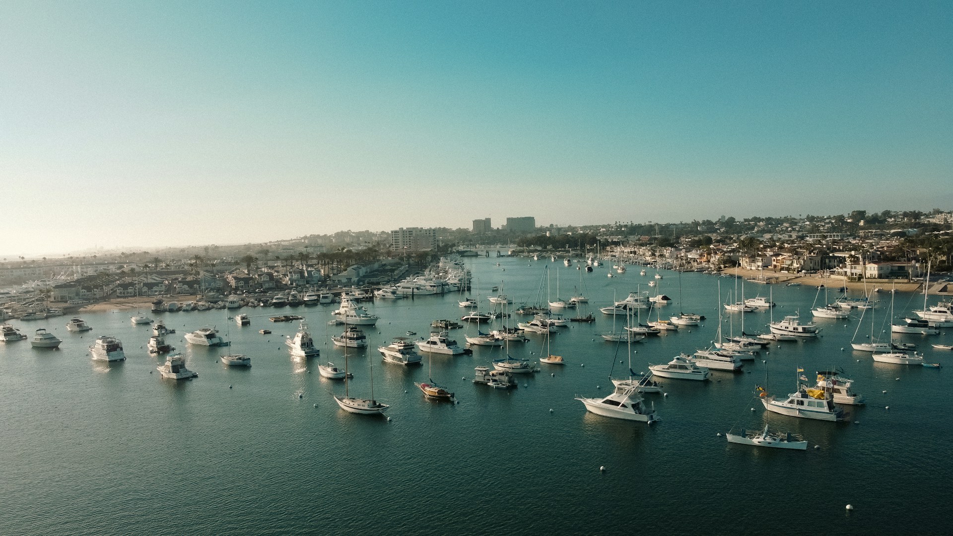 a large body of water filled with lots of boats
