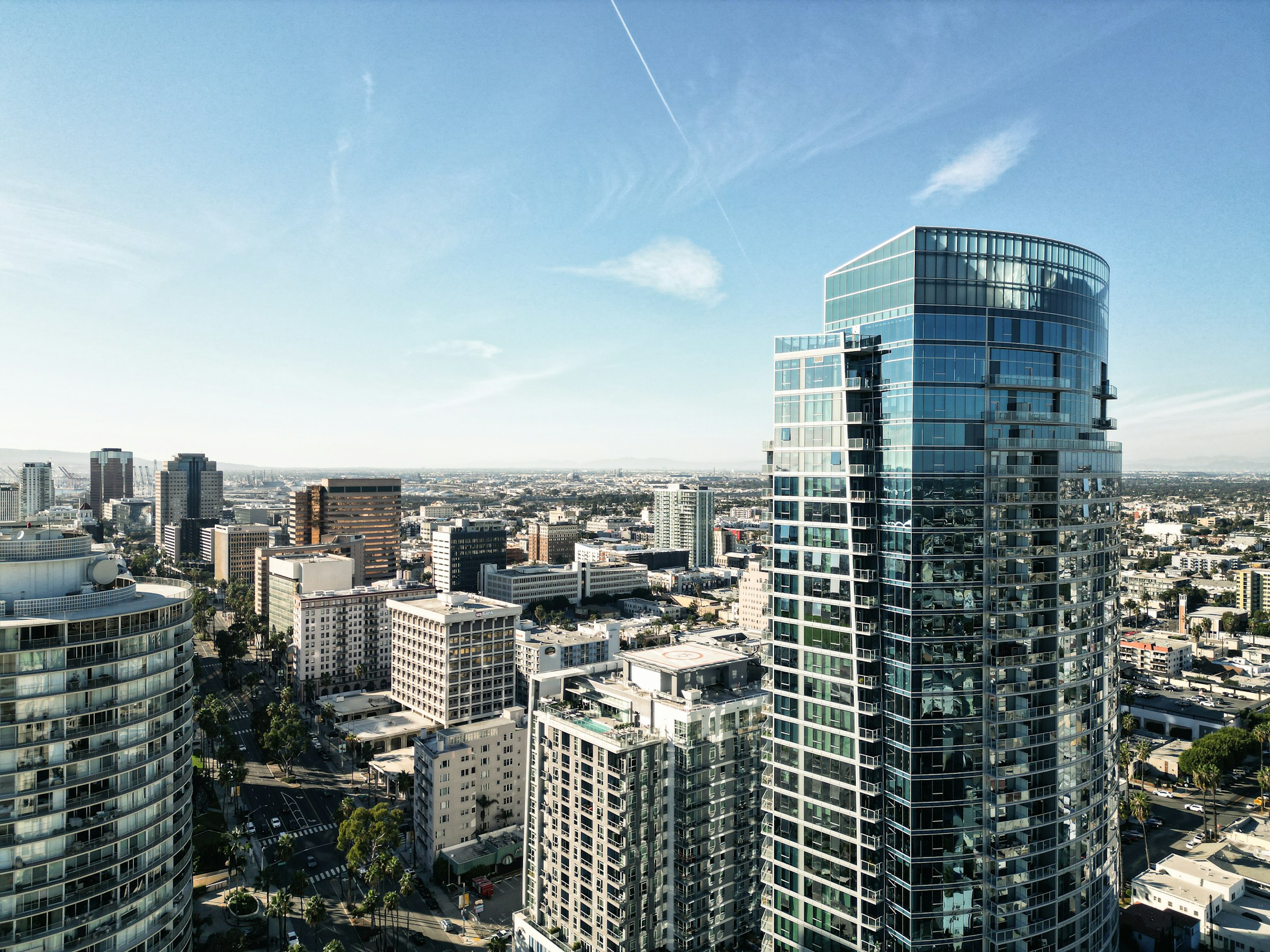 Long Beach skyline, California