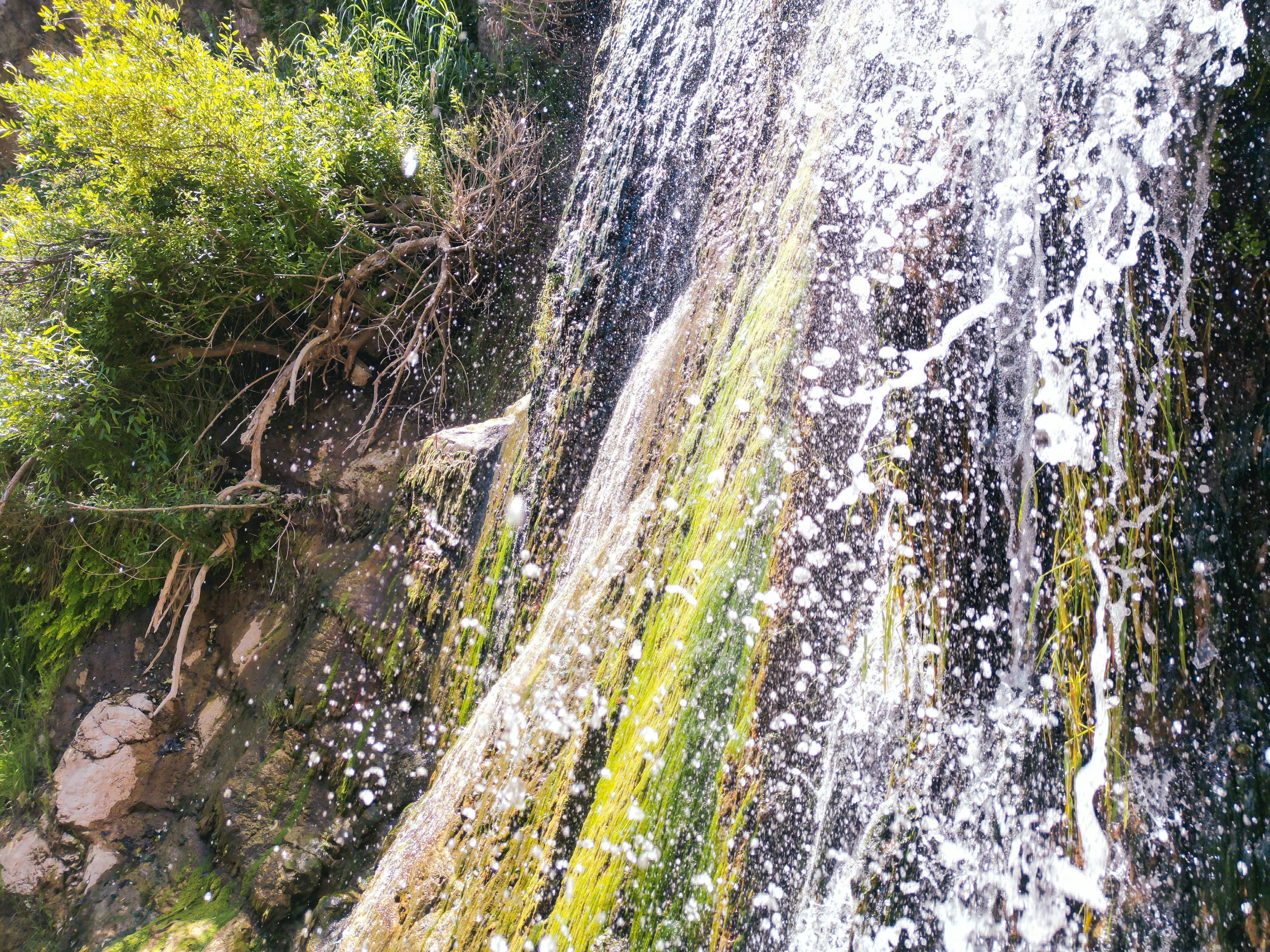Erawan Waterfall with lush greenery