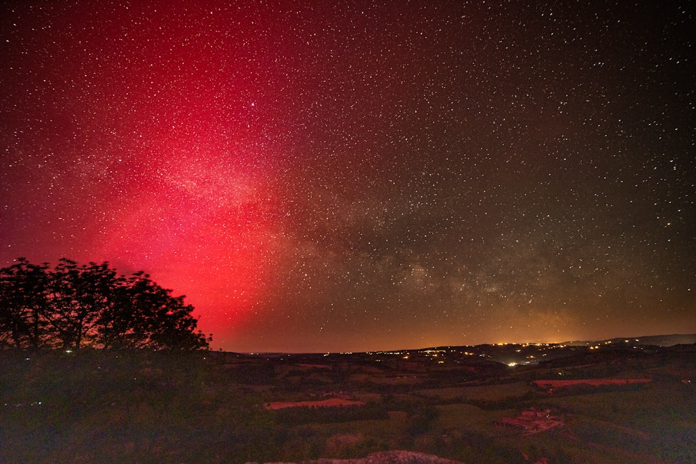 the night sky with stars and the milky