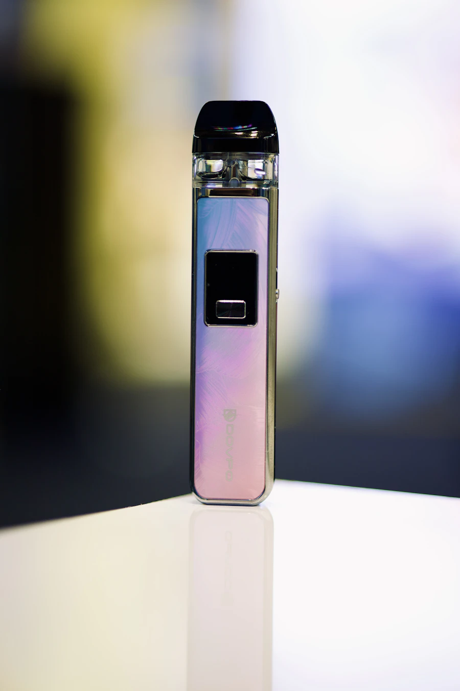 Illustrative pod device on a tabletop