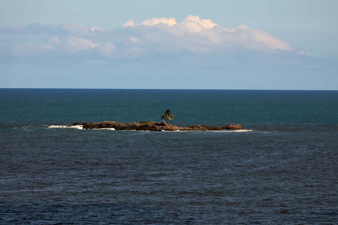 a small island in the middle of the ocean,
