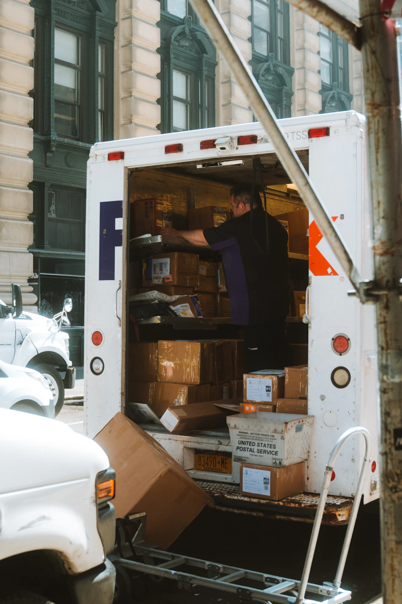 Crew loading furniture for a Qatar move