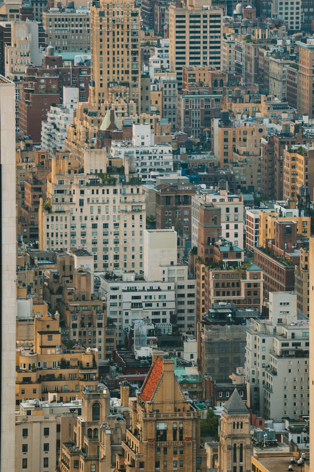 a view of a city from a tall building