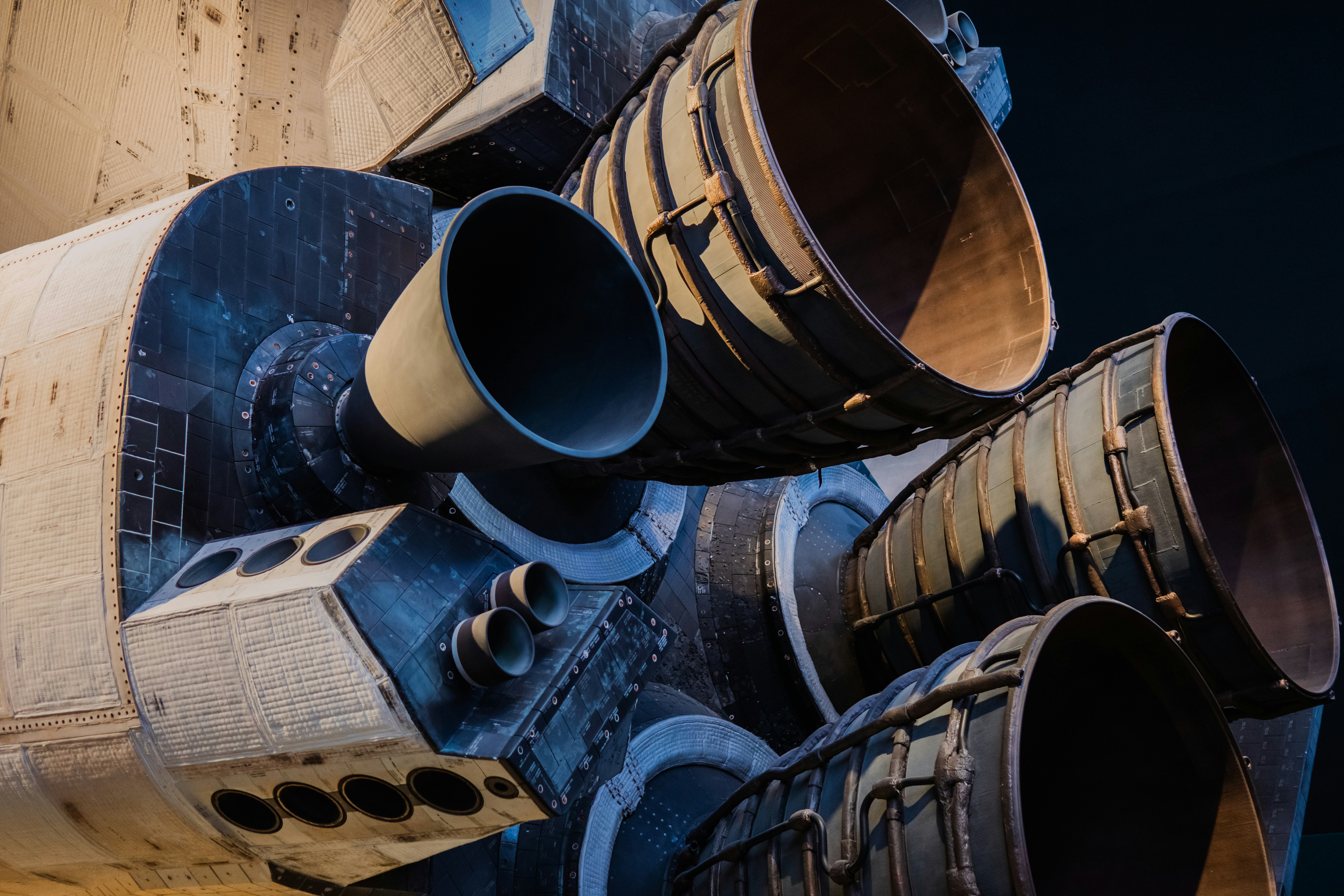 a bunch of pipes stacked on top of each other