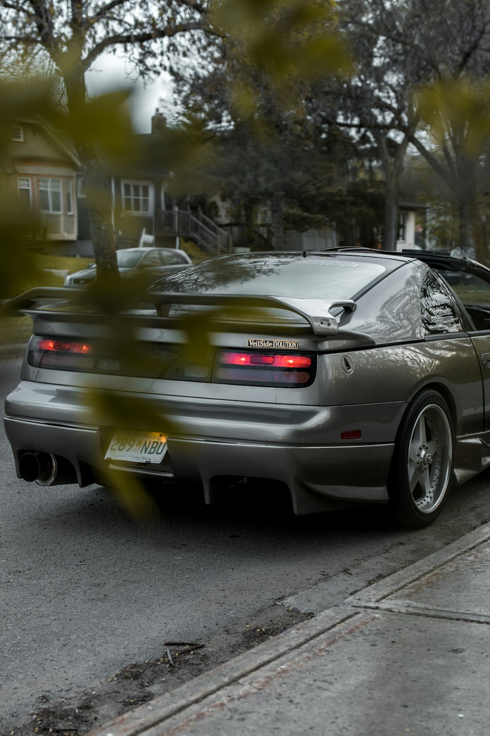 a car parked on the side of the road