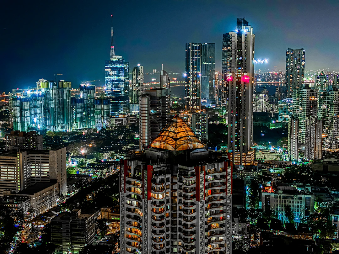 Mumbai city lights representing the series urban thriller backdrop