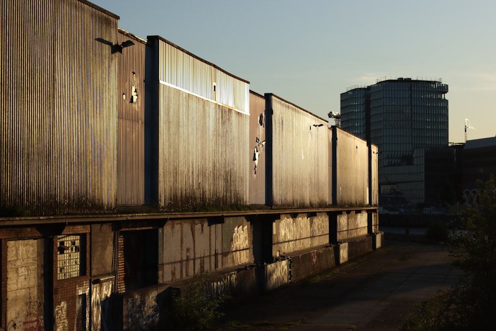 a train car sitting on top of a train track