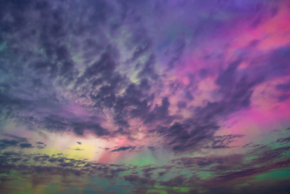 a colorful sky filled with lots of clouds