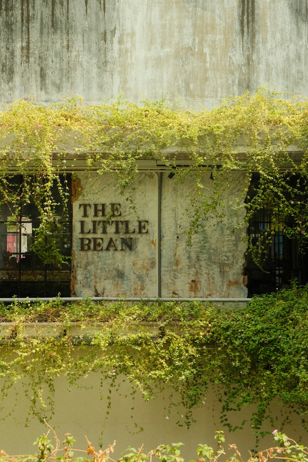 a building with a sign that says the little bean