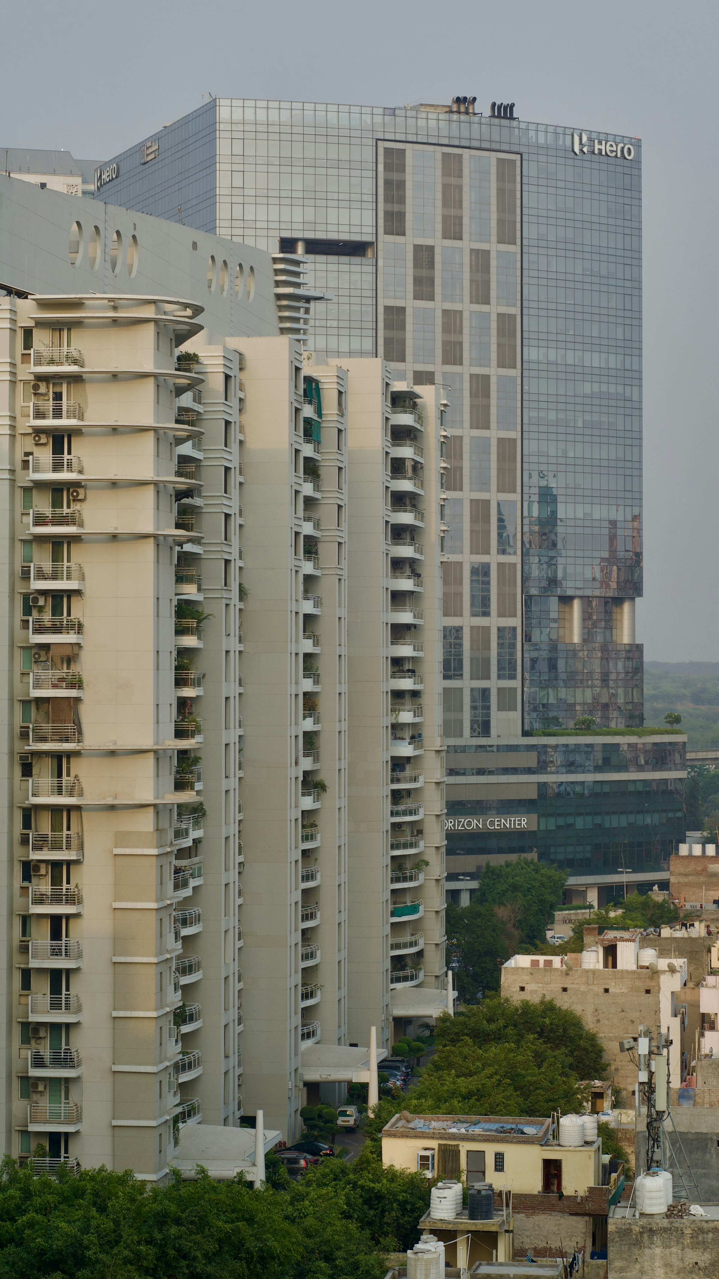 Contemporary city skyline, India