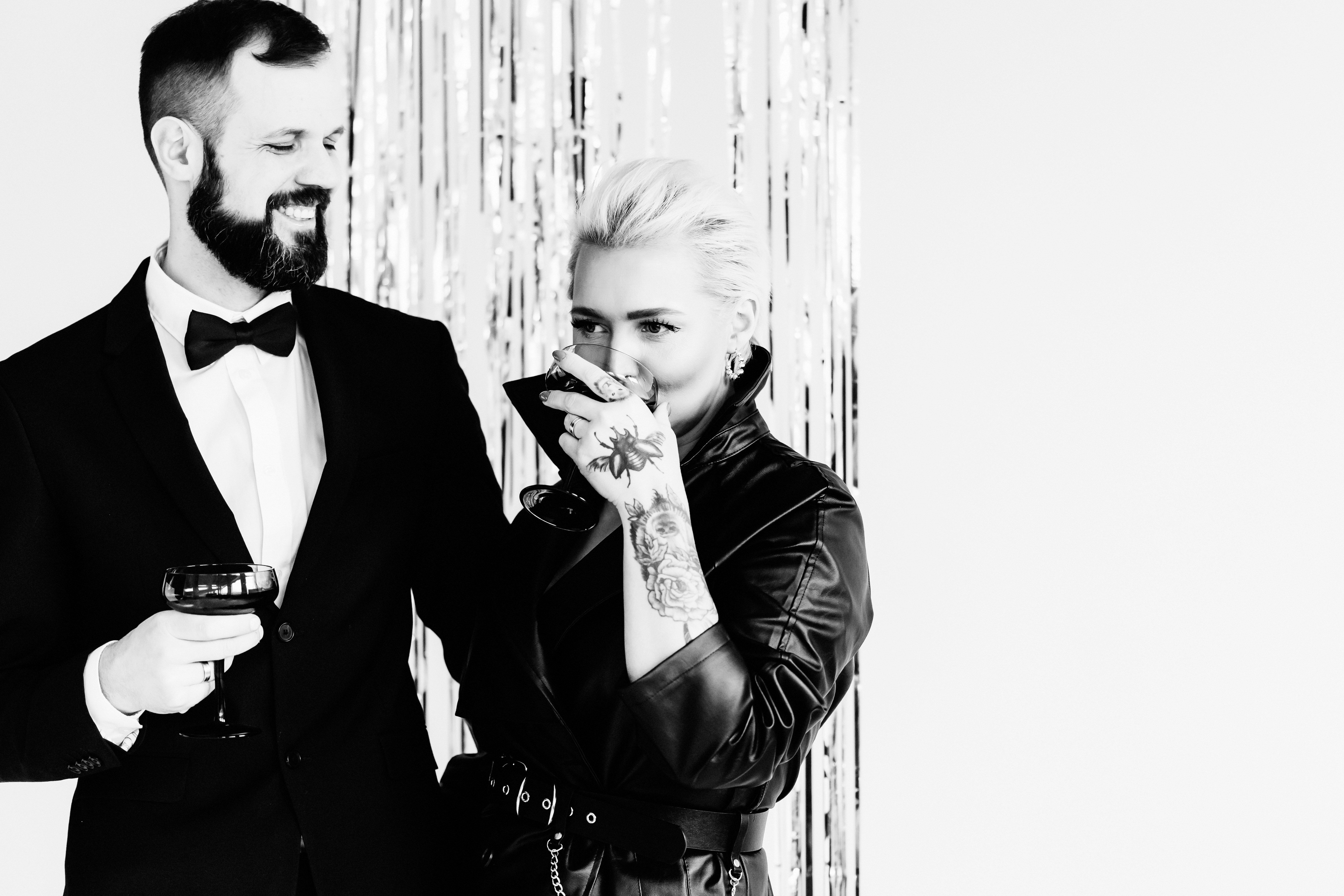 a man and a woman standing next to each other