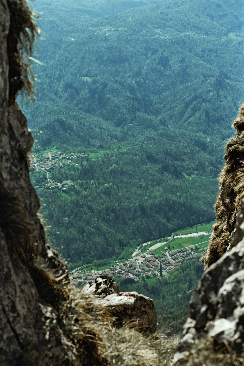 a view of a valley from a high point of view