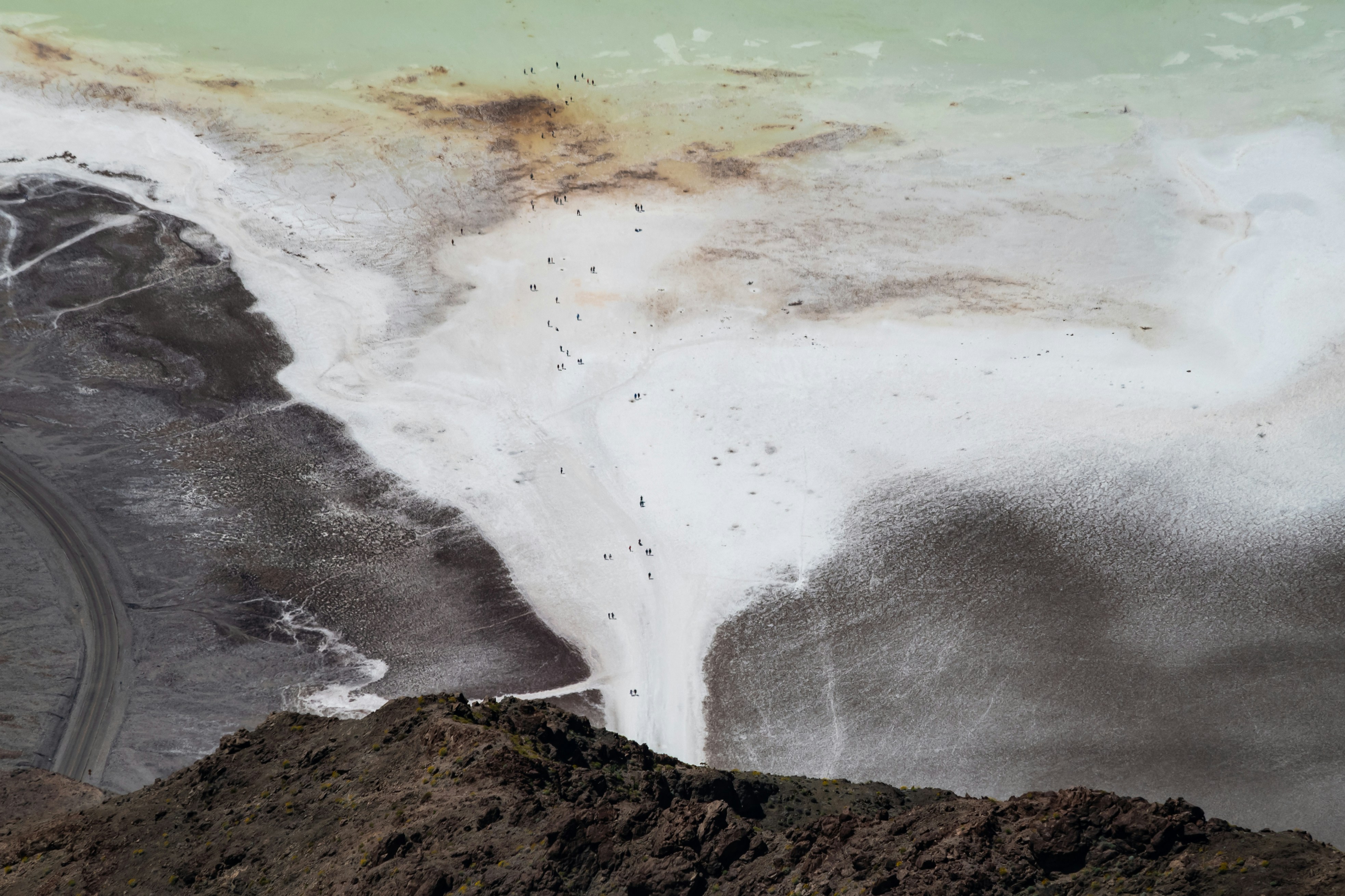 View of Badwater Basin from Dante's Viewpoint in Death Valley National Park