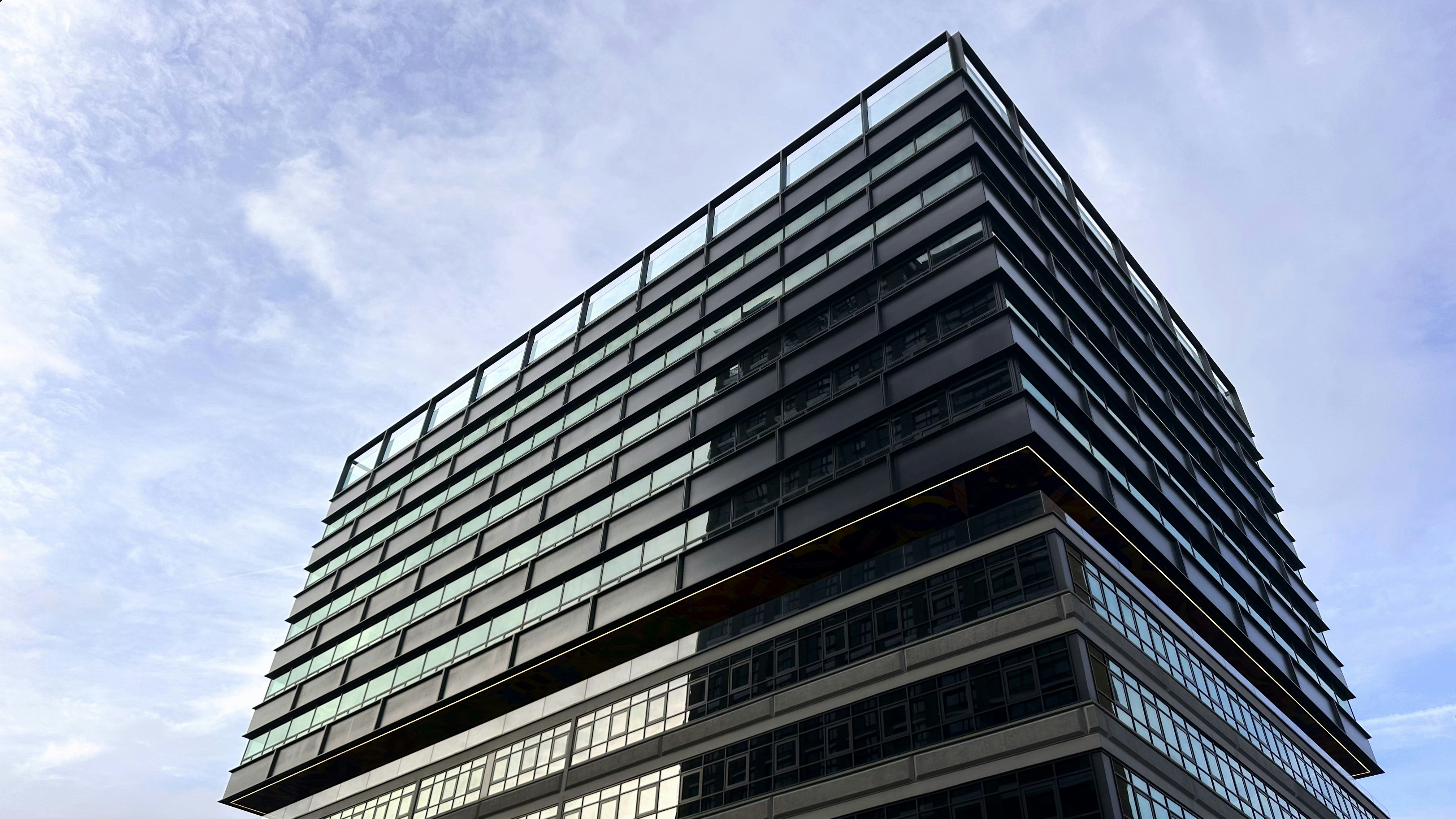 Modern glass office building