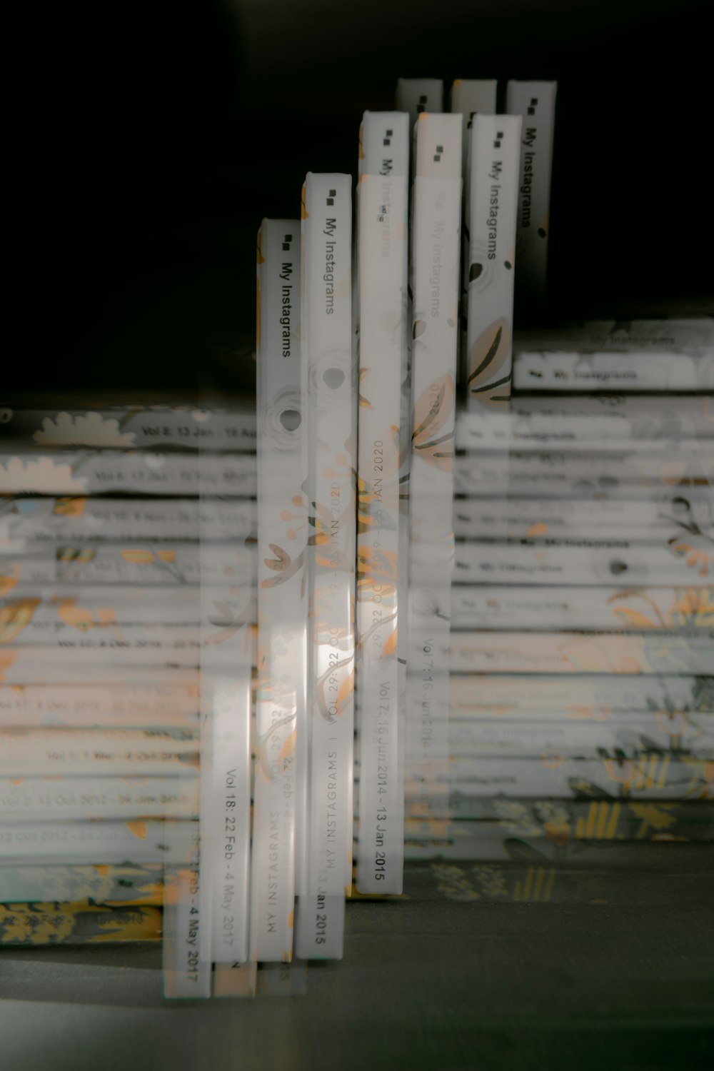 a stack of books sitting on top of a table