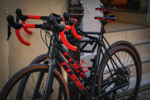 a couple of bikes parked next to each other