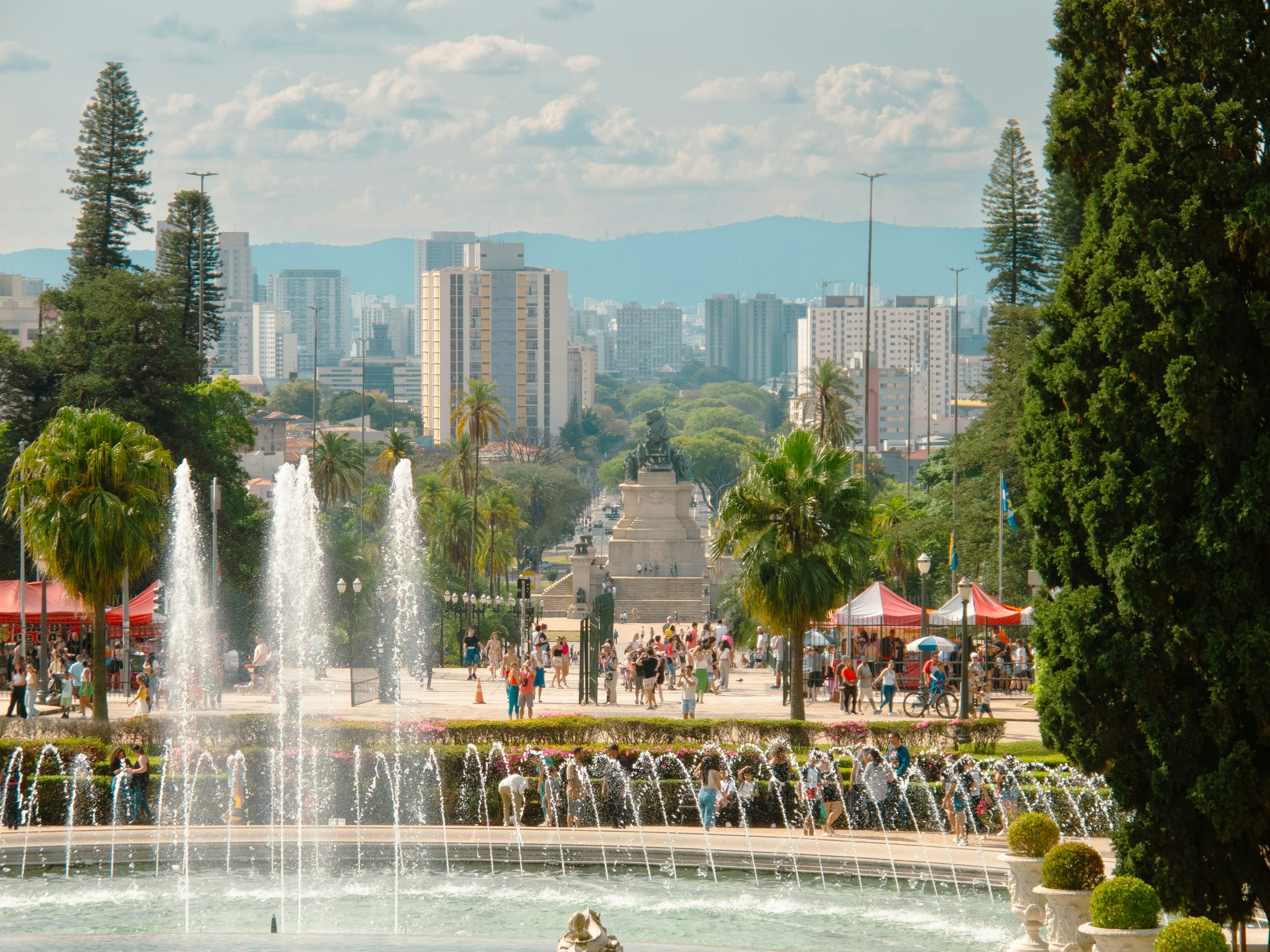 Parque da Independência e Museu do Ipiranga em São Paulo