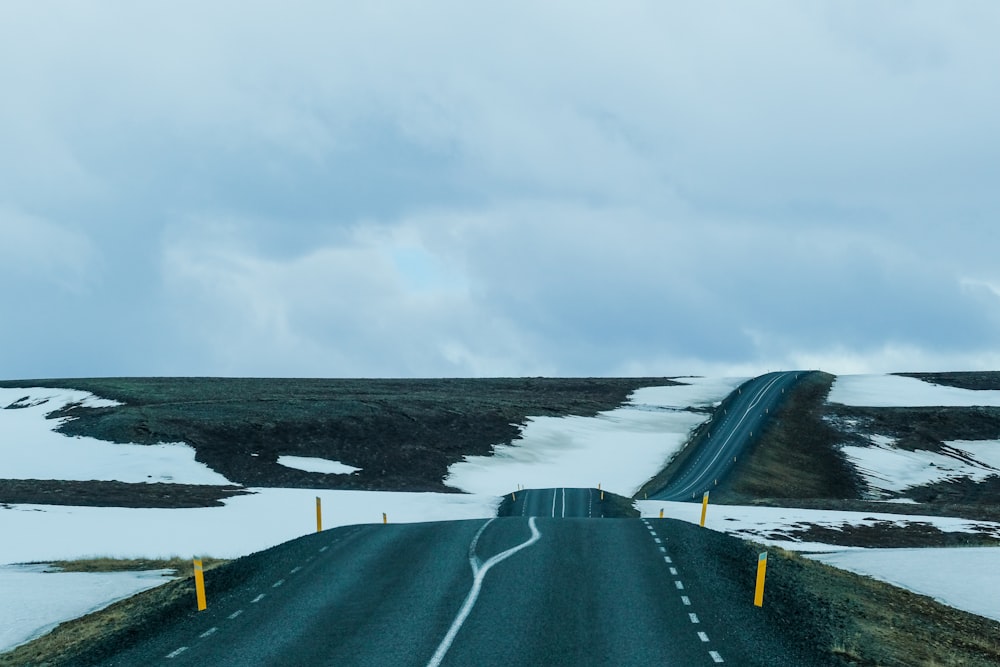 an empty road in the middle of nowhere