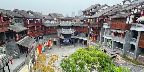 An aerial view of a courtyard in a chinese village — Xi’an, China