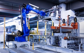 a machine that is working on some kind of thing